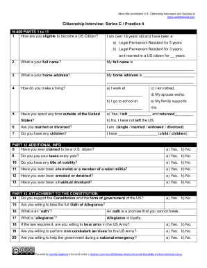 Fillable Online The Naturalization Interview and Test Fax Email Print ...