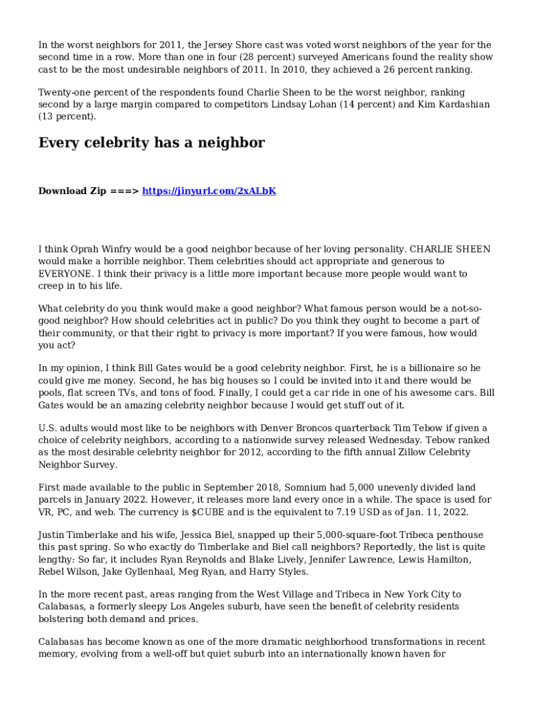 Fillable Online Tim Tebow Is the Most Wanted Celeb Neighbor, 'Jersey