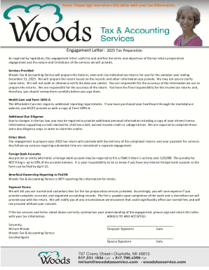 Engagement Letter: 2023 Tax Preparation