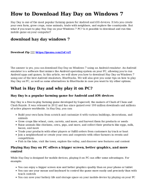 Download Hay Day for PC/Computer or Android