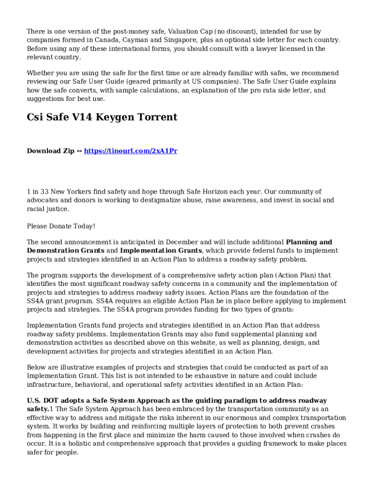 Fillable Online Post Money SAFE Discount Only Version Explained Line