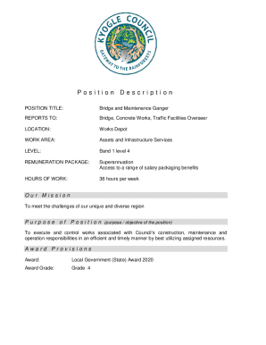 Kyogle Council - Bridge and Maintenance Ganger PD