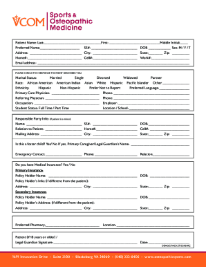 Self Pay Patient Form - Rx Rehab