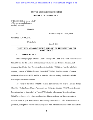 Roe v. Hogan Agreement of Settlement December 5, 1990. ...