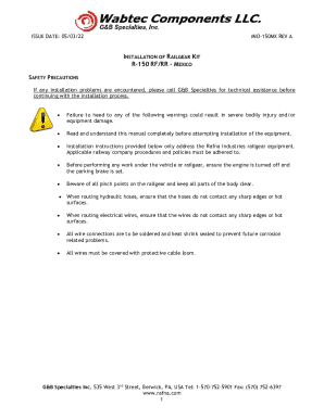 05/03/22 MIO-150MX REV A G&amp;B Specialties Inc. 535 ...