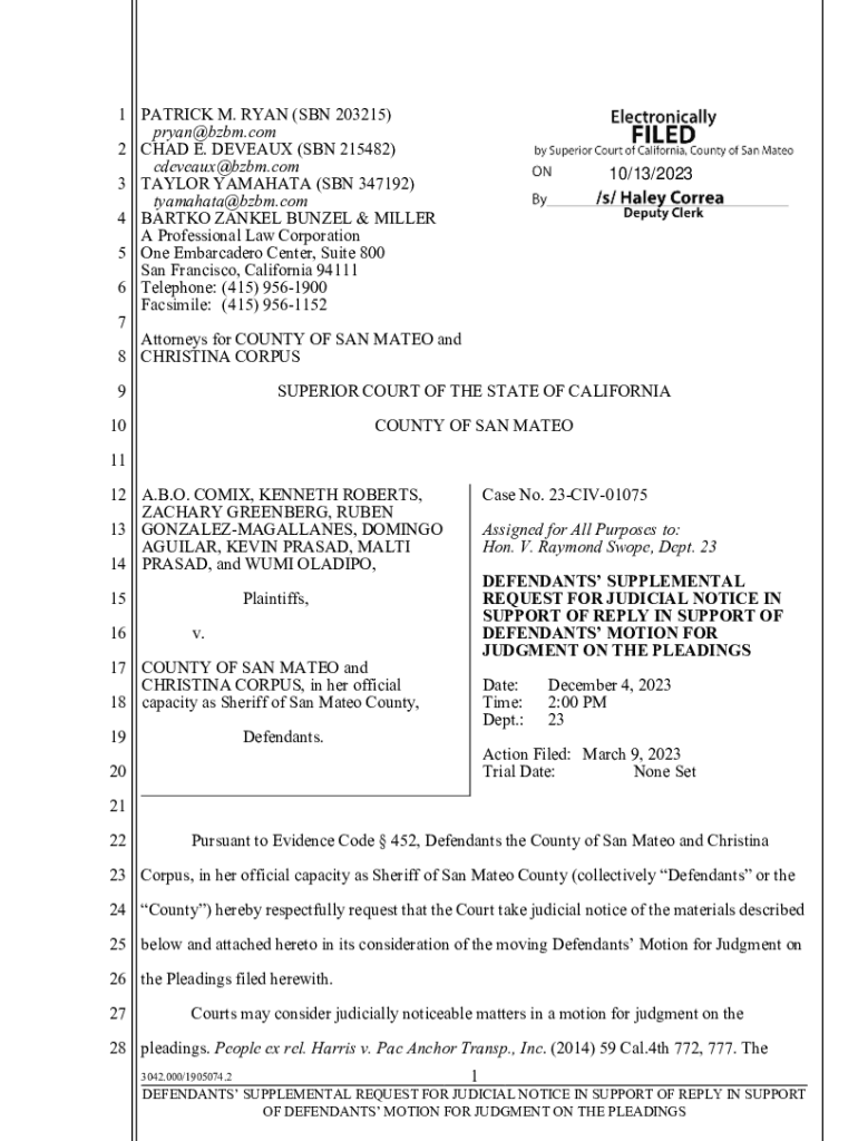 Fillable Online Declaration of Chad E. Deveaux (in support of ...