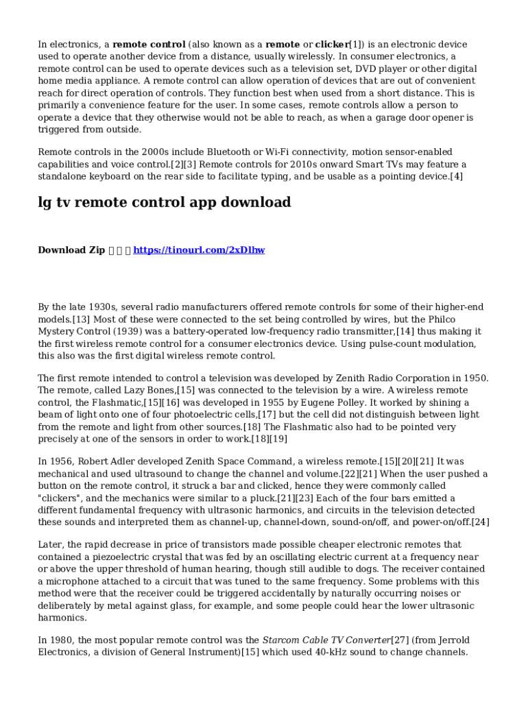 Fillable Online What is Remote control Definition and 34 Discussions