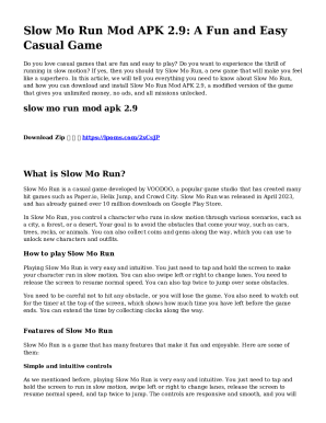 slow mo run mod apk 2.9