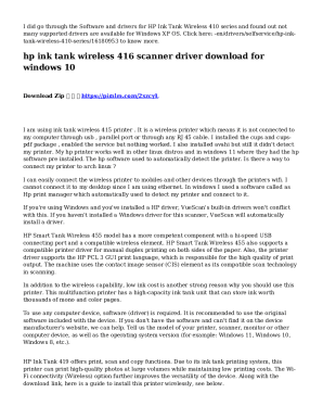 Hp Ink Tank Wireless 416 Scanner Driver Download For Windows 10
