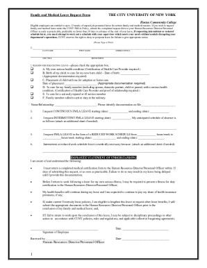 Fillable Online family and medical leave act (fmla) - request form Fax ...