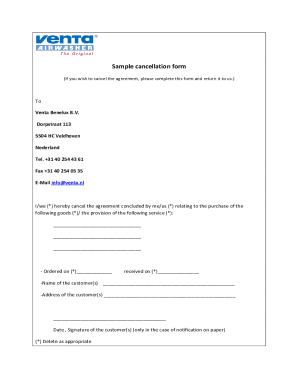 Real Estate Contract Cancellation Form (Termination Letter)