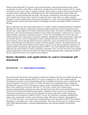 In Vivo Application of Carboranes for Boron Neutron ...