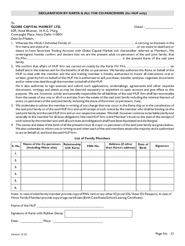 Fillable Online Download FormsGlobe Capital Market LTD. Fax Email Print pdfFiller