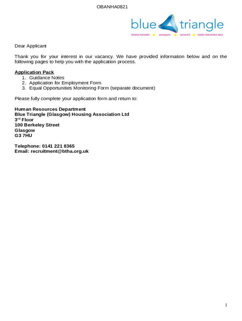 Blue Triangle Glasgow Housing Association Ltd Doc Template PdfFiller Blue triangle glasgow housing association ltd doc template pdffiller