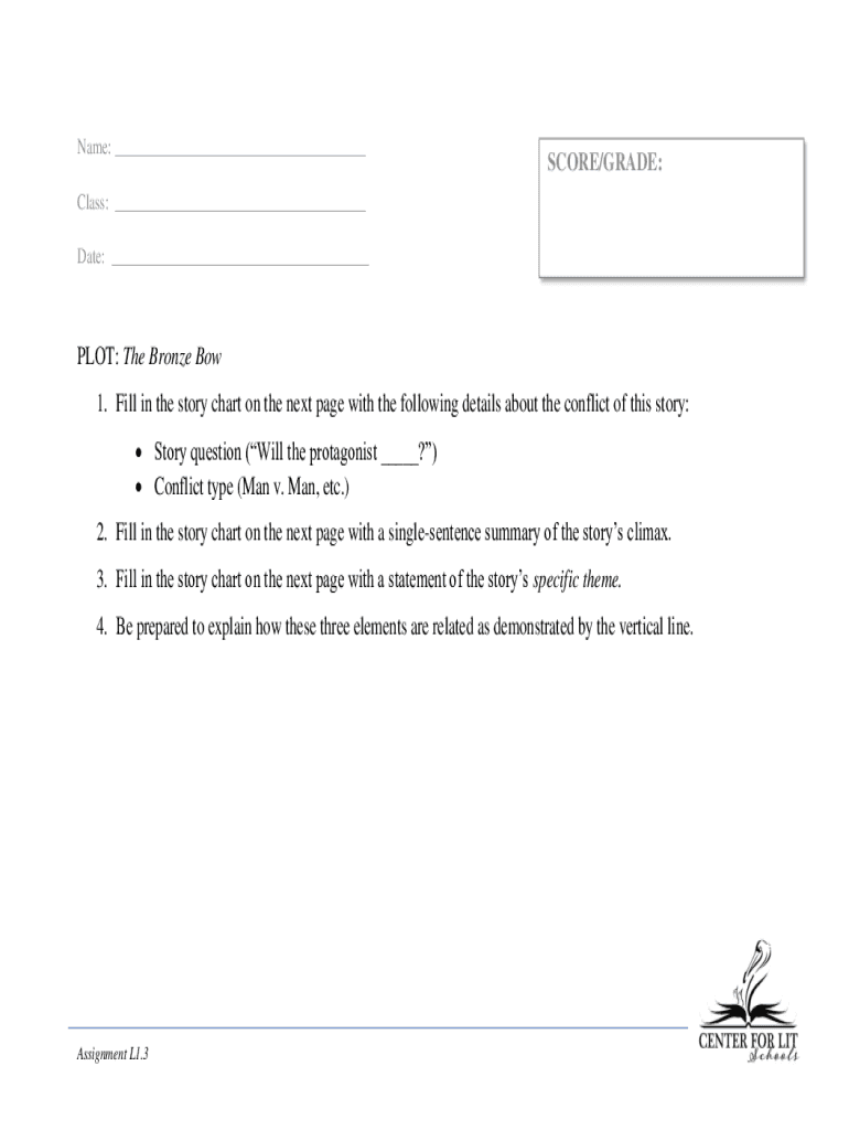 Fillable Online Chapter 1 Summary & Analysis The Bronze Bow Fax Email