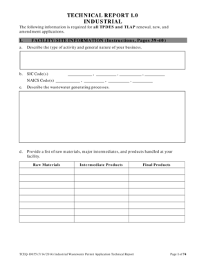Texas Industrial Wastewater Permit Application