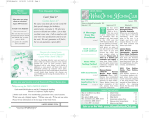 Wine of the Month Club Membership Application