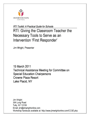 RTI Toolkit for Schools