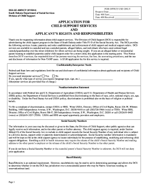 South Dakota Child Support Services Application