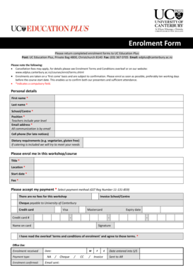 UC Education Plus Enrolment Form