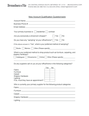 Kravet Credit Application Form
