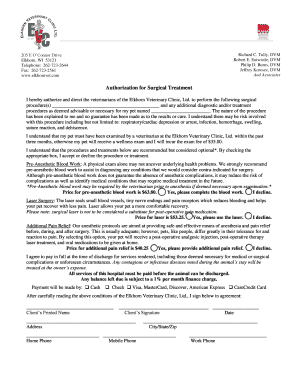 Authorization for Surgical Treatment