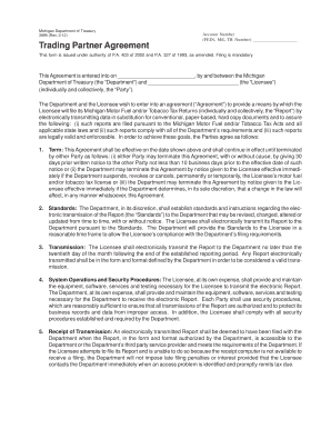 Michigan Trading Partner Agreement