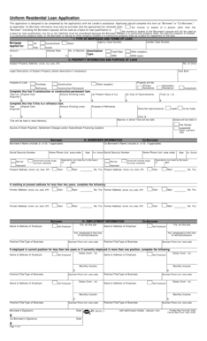 Uniform Residential Loan Application