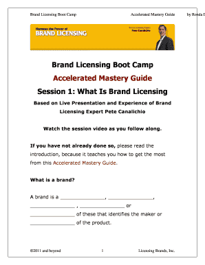 Brand Licensing Boot Camp Guide