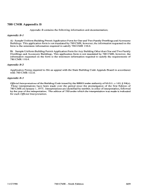 Massachusetts Building Permit Application