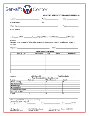 Grocery Assistance Program Referral Form