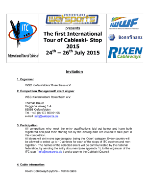 Bulletin ITC Stop Kiefersfelden 2015 - Cable Ski