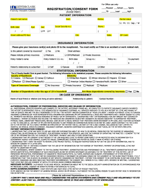 Patient Registration and Consent Form