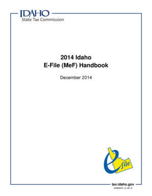 2014 Idaho E-File (MeF) Handbook December 2014 tax