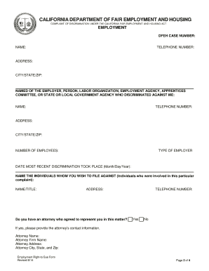 California Employment Right-to-Sue Notice