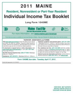 Maine Individual Income Tax Form 1040ME