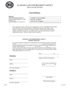 Alabama General Release Form