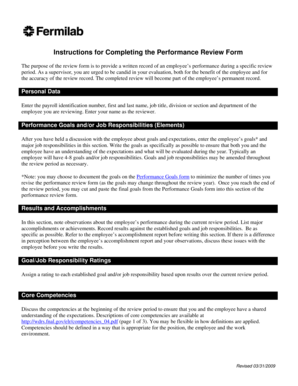 Employee Performance Review Form