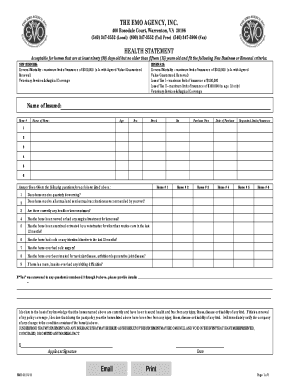 Horse Insurance Health Statement