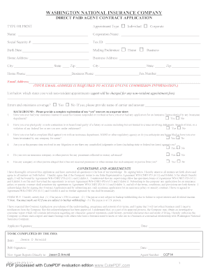 Insurance Agent Application Form