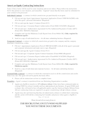 Agent Appointment Agreement Application