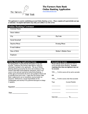 Farmers State Bank Online Banking Application