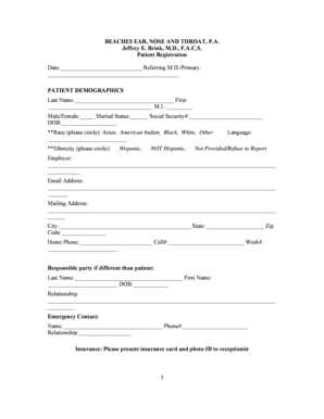 Patient Registration Form