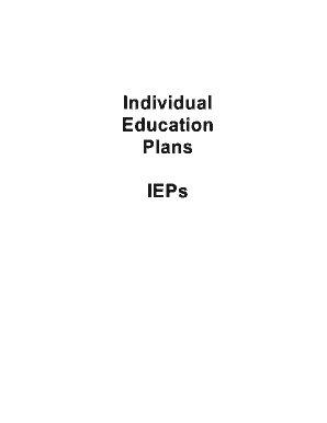 Individual Education Plans IEPs - School District 68