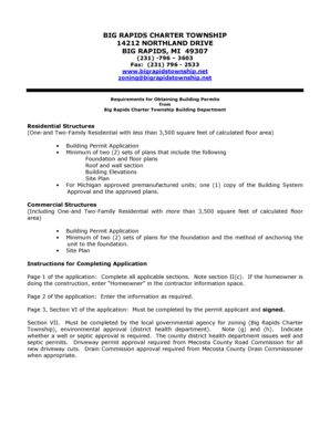 Michigan Building Permit Application