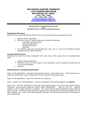 Michigan Building Permit Application