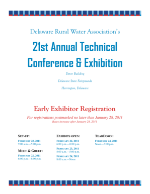 2011Exhibitor EARLY Reg Form updated 1-18-2010.pub