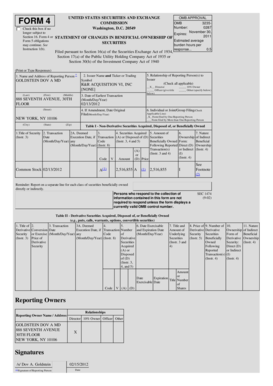 SEC Form 4 Statement of Changes in Beneficial Ownership