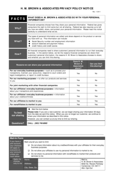 H. M. Brown & Associates Privacy Policy Notice