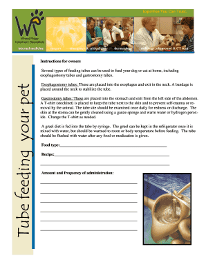 Pet Feeding Tube Instructions
